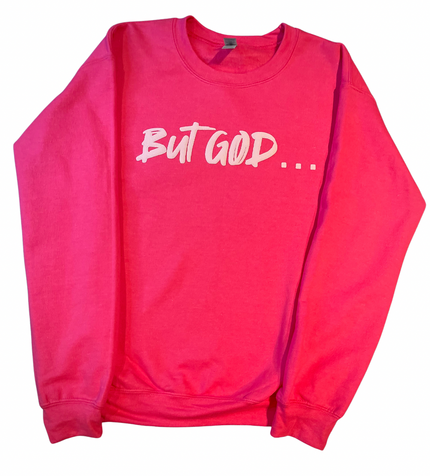 Crewneck Color: Heliconia
Logo: Light Pink Puff But God..
Classic fit with spandex for enhanced stretch and recovery