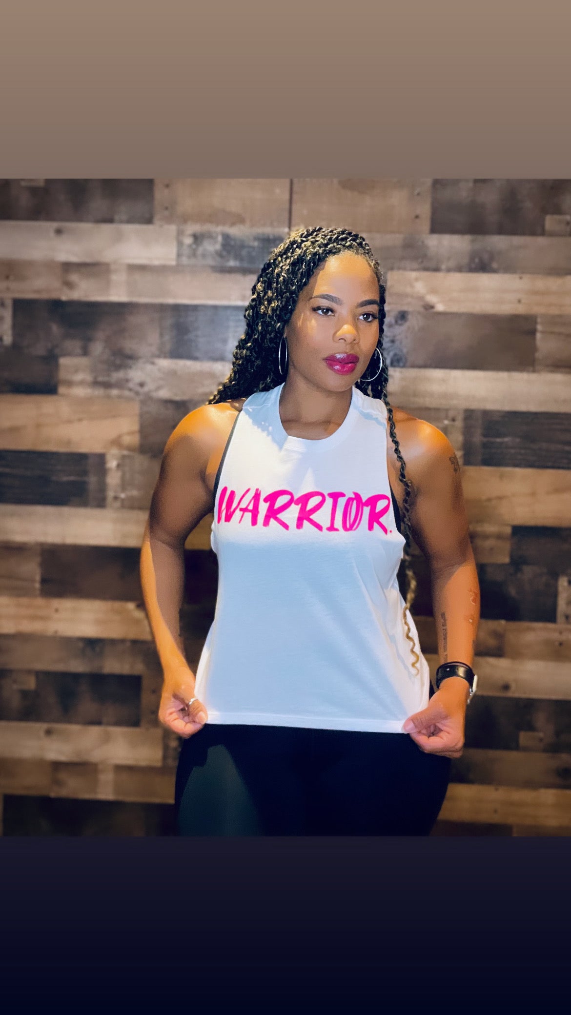 Warrior Racerback Crop Top Tank