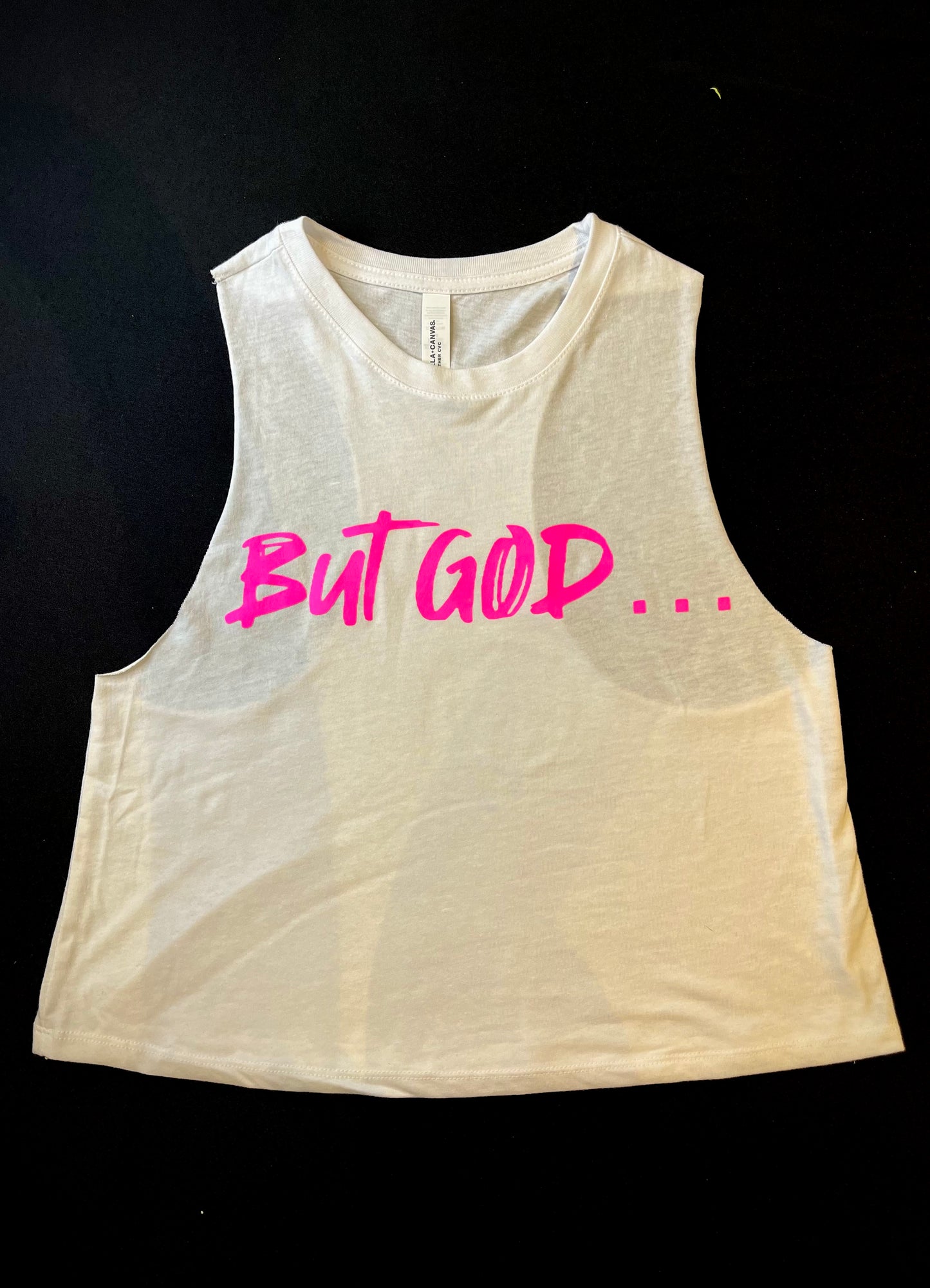 But God... Crop Top Racerback Tank